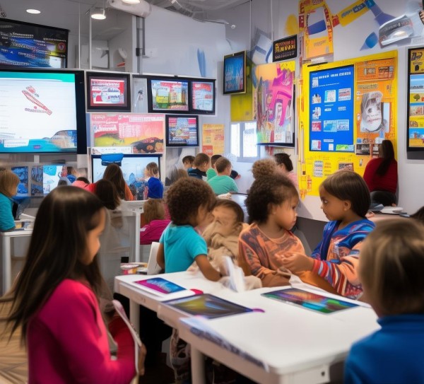 新闻传媒中心幼儿园，childrens news literacy center in a day of digital news